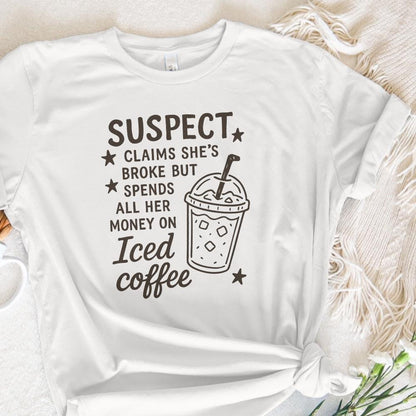 Suspect Iced Coffee PNG, Trending PNG - 300 DPI Design for T-Shirt