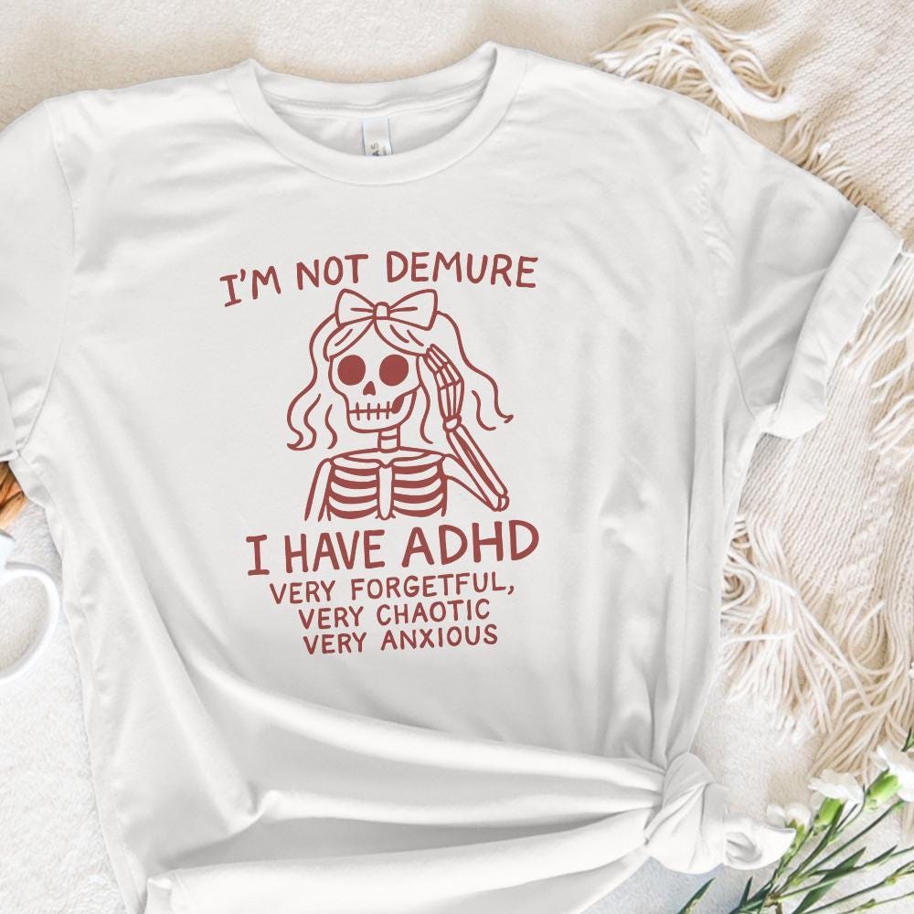 ADHD Humor PNG, Funny Skeleton Digital Download - 300 DPI Design for