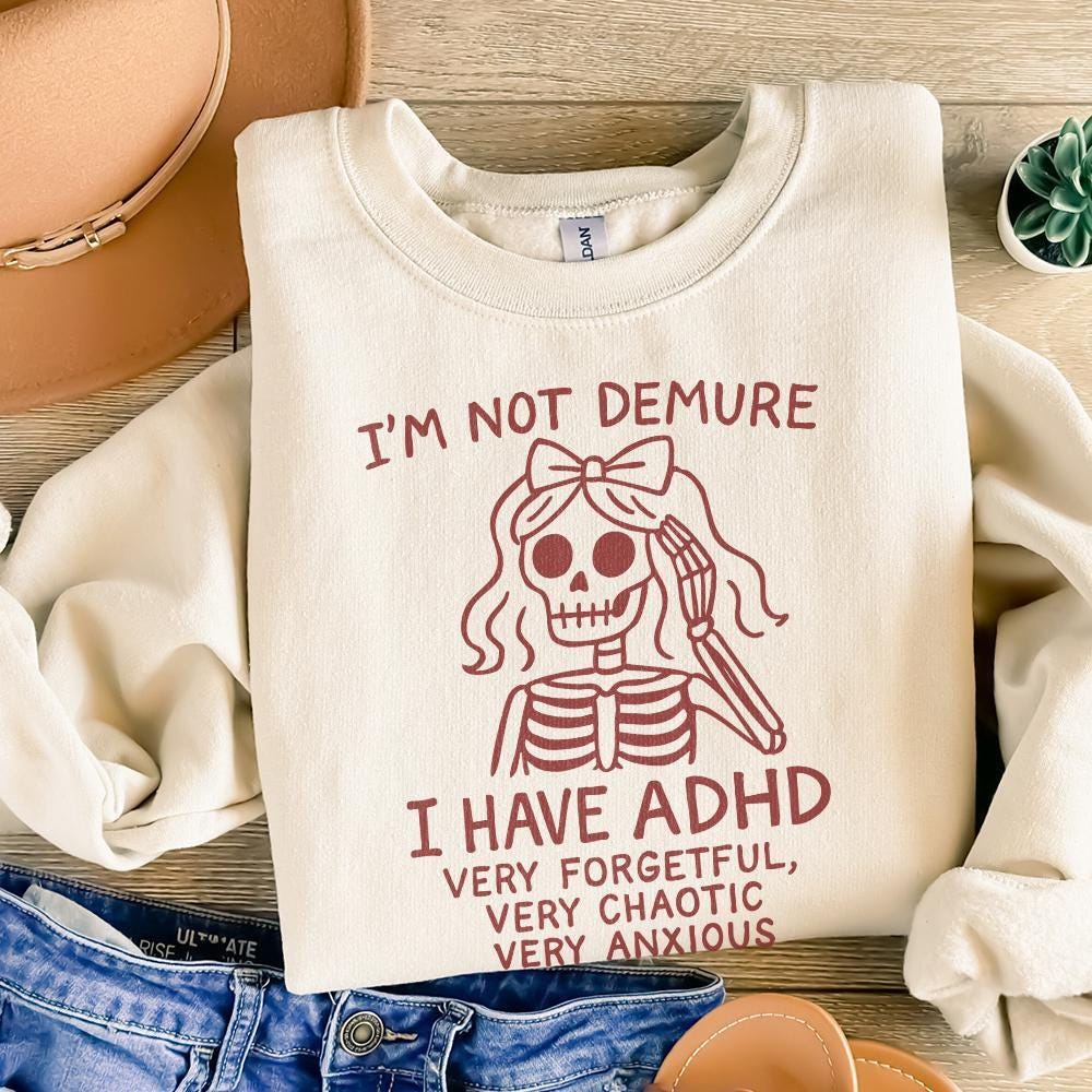 ADHD Humor PNG, Funny Skeleton Digital Download - 300 DPI Design for
