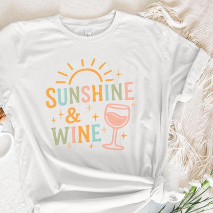 Sunshine and Wine Digital PNG for Summer Wine Lovers Perfect for POD