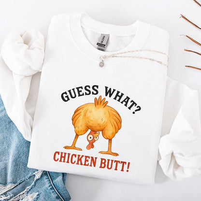 Funny Chicken Butt! PNG, Humorous Animal Art - 300 DPI Design for T-Shirt