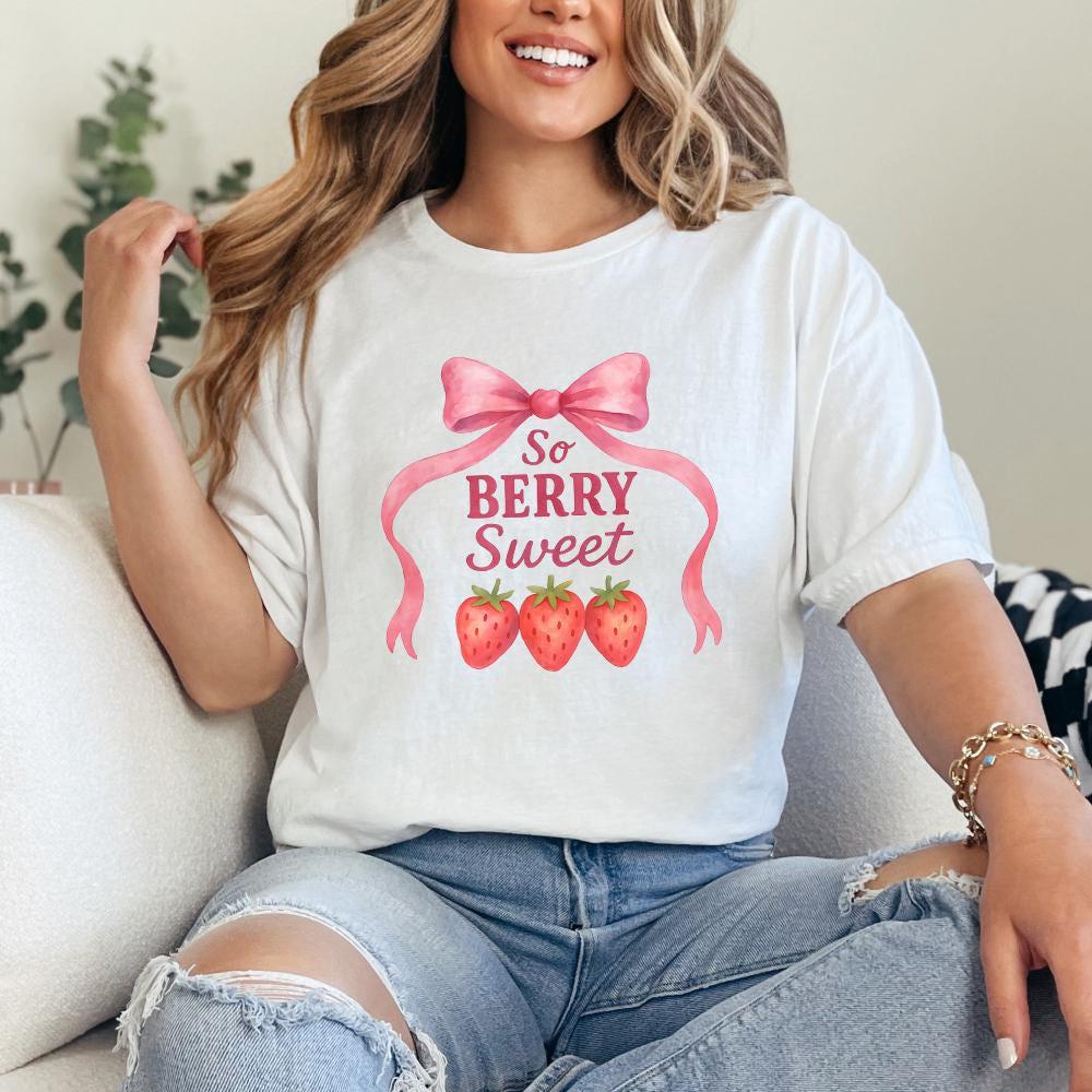So Berry Sweet PNG, Strawberries PNG - 300 DPI Design for T-Shirt