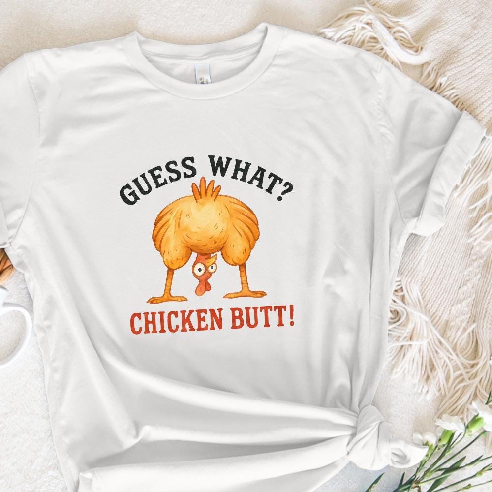 Funny Chicken Butt! PNG, Humorous Animal Art - 300 DPI Design for T-Shirt