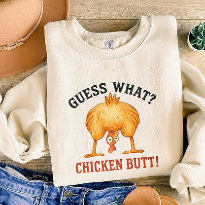 Funny Chicken Butt! PNG, Humorous Animal Art - 300 DPI Design for T-Shirt