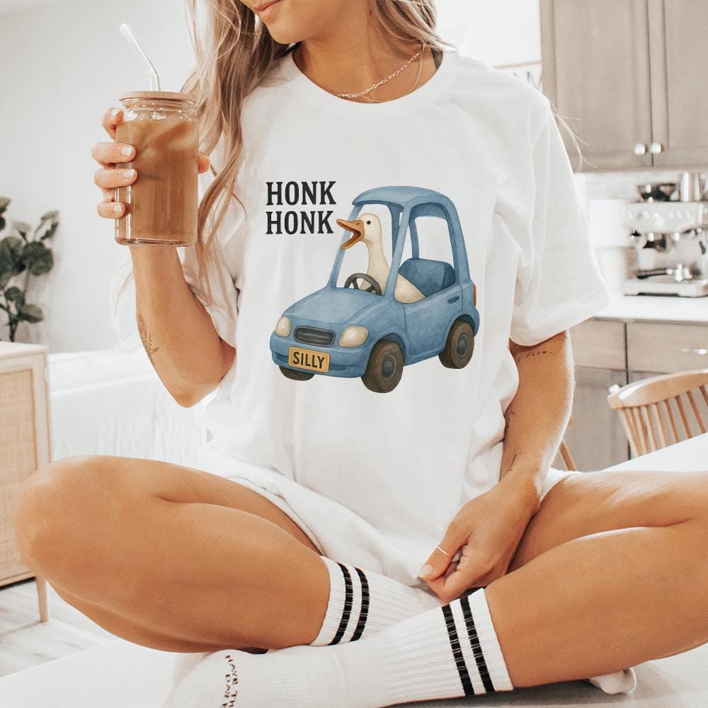 Funny Silly Goose PNG File, Goose with Knife Design - 300 DPI Design for