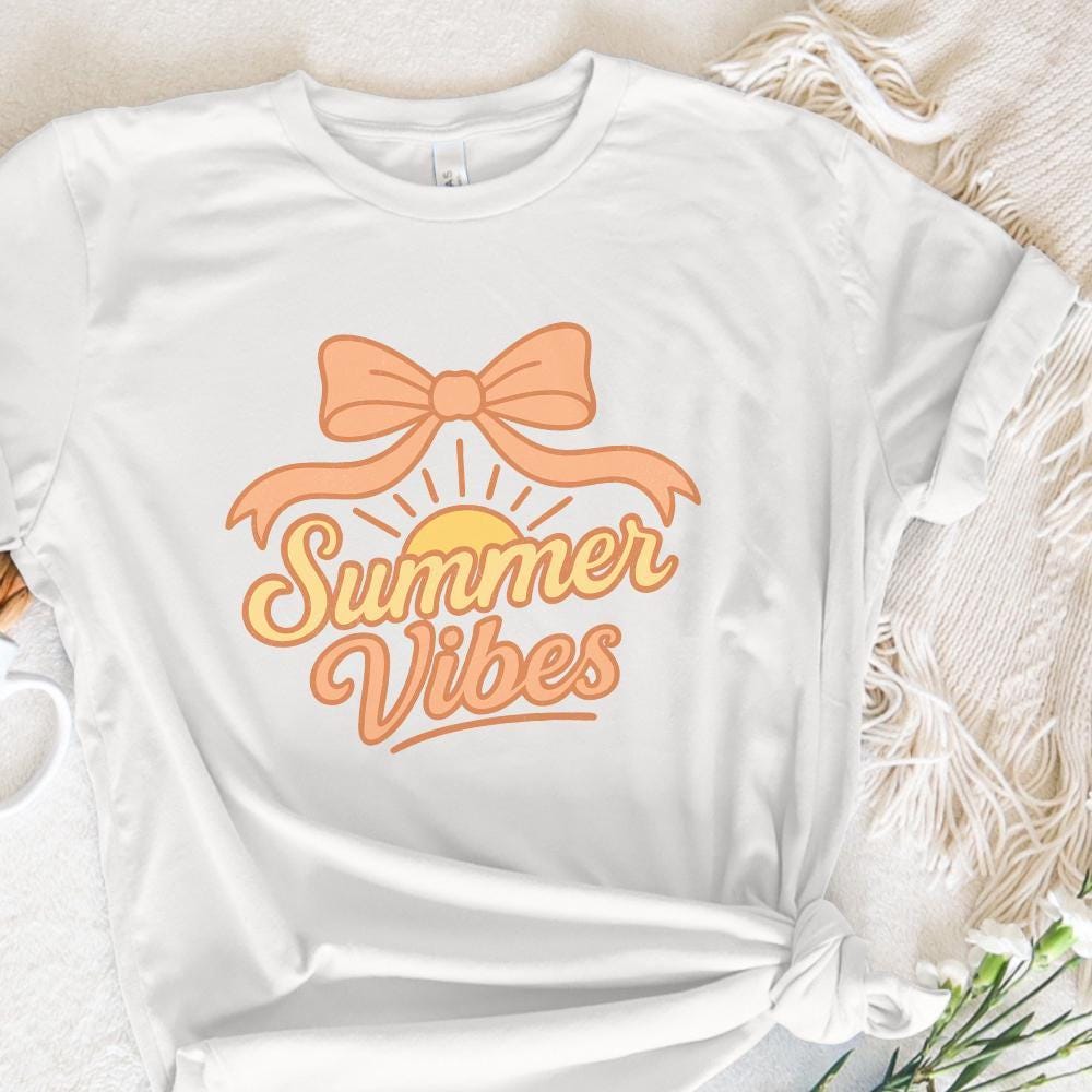 Retro Summer Vibes PNG, Hello Summer PNG - 300 DPI Design for T-Shirt