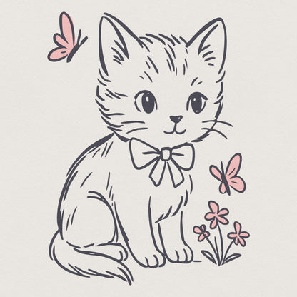 Rage Consumes Me Vintage Kitten, Cute Animal Sayings - 300 DPI Design for