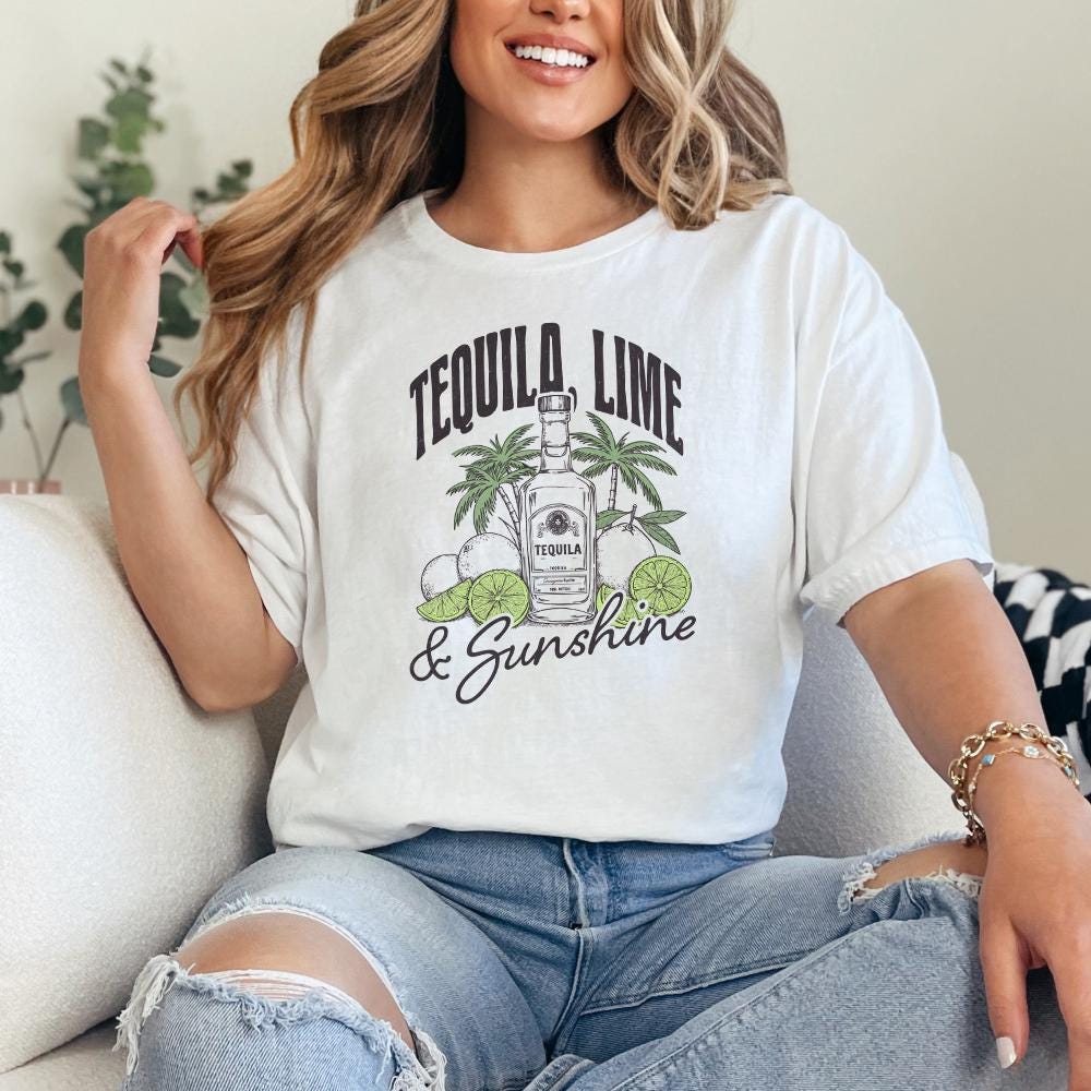 Tequila Lime & Sunshine PNG, Sublimation Designs - 300 DPI Design for