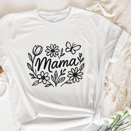 Floral Mama Coquette Bow PNG, Retro Mama Flower PNG - 300 DPI Design for