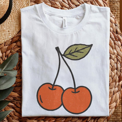 Trendy Cherry Retro Aesthetic, Custom Illustration Art - 300 DPI Design