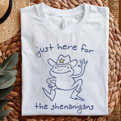 Just Here For Shenanigans, Funny Frog & Toad PNG - 300 DPI Design for