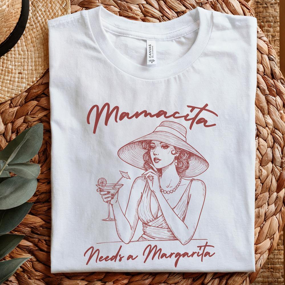 Mamacita Needs A Margarita PNG, Retro Graphic Printable - 300 DPI Design