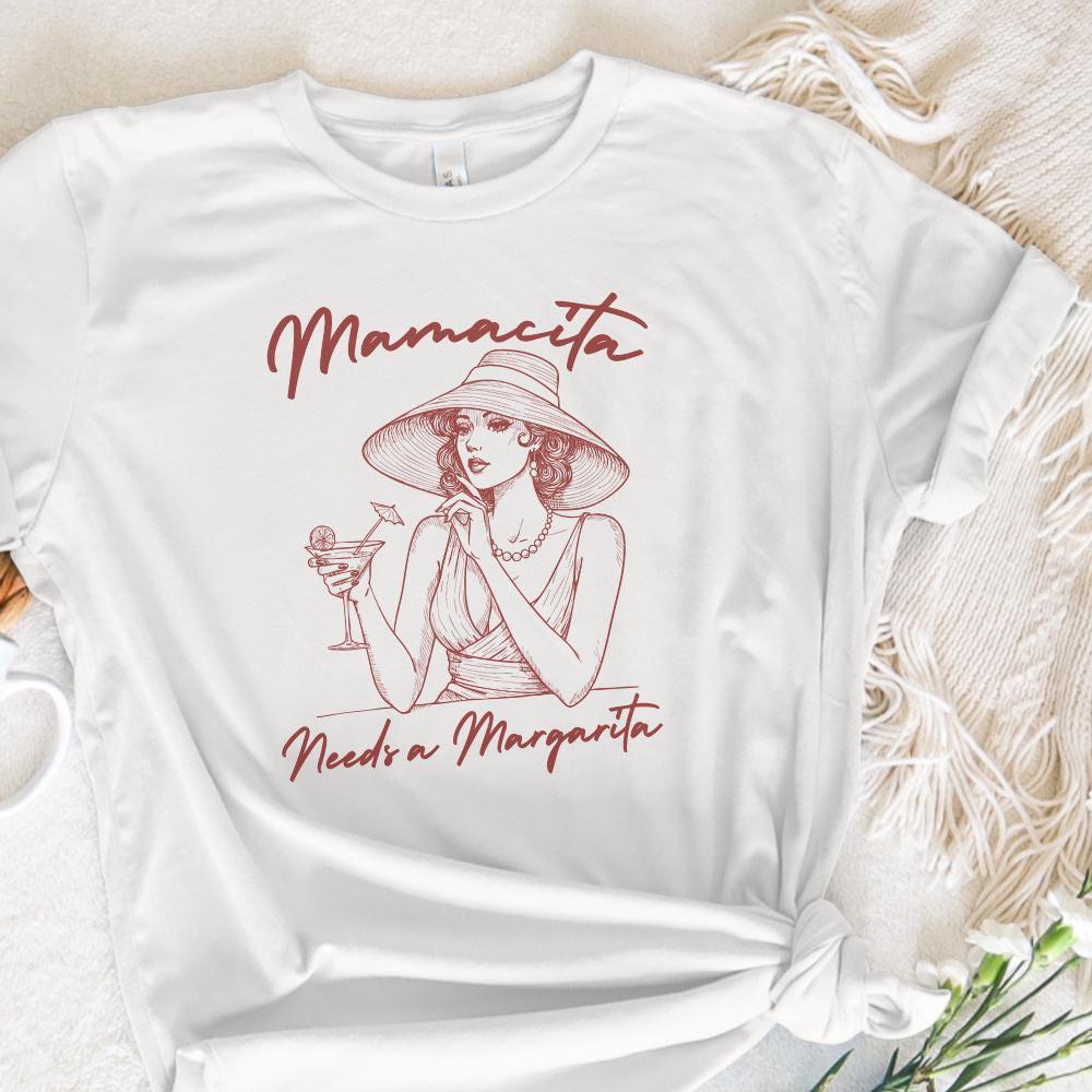 Mamacita Needs A Margarita PNG, Retro Graphic Printable - 300 DPI Design