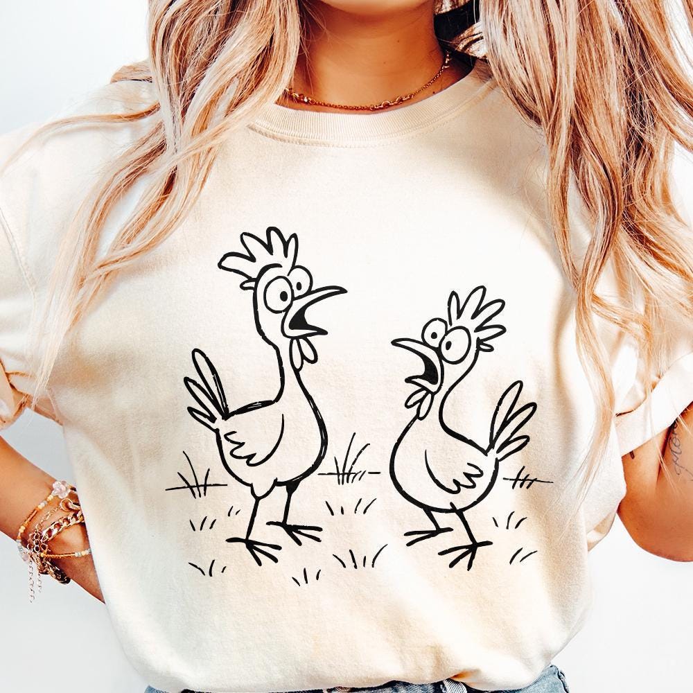 Funny Cartoon Chickens PNG, Whimsical Chicken Clipart - 300 DPI Design