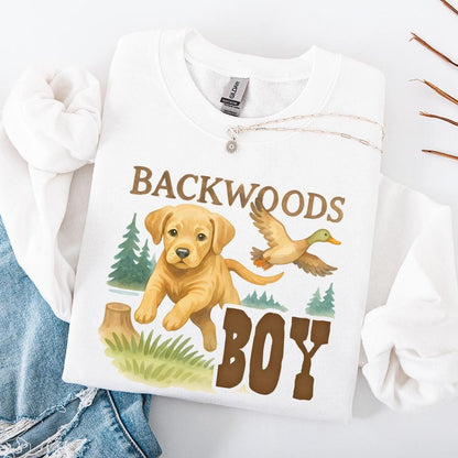 Backwoods png, brown Labrador hunting dog png - 300 DPI Design for T-Shirt