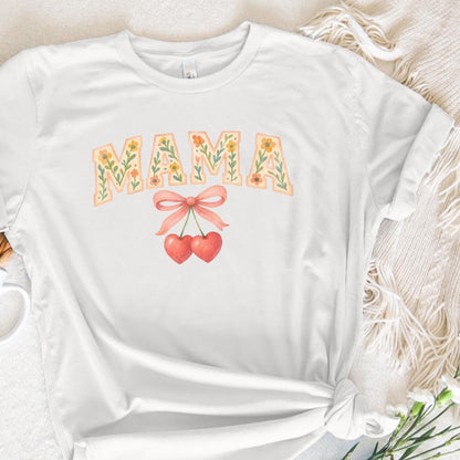 Cherry Bow Coquette Mama PNG, Mom Coquette Png - 300 DPI Design for T-Shirt