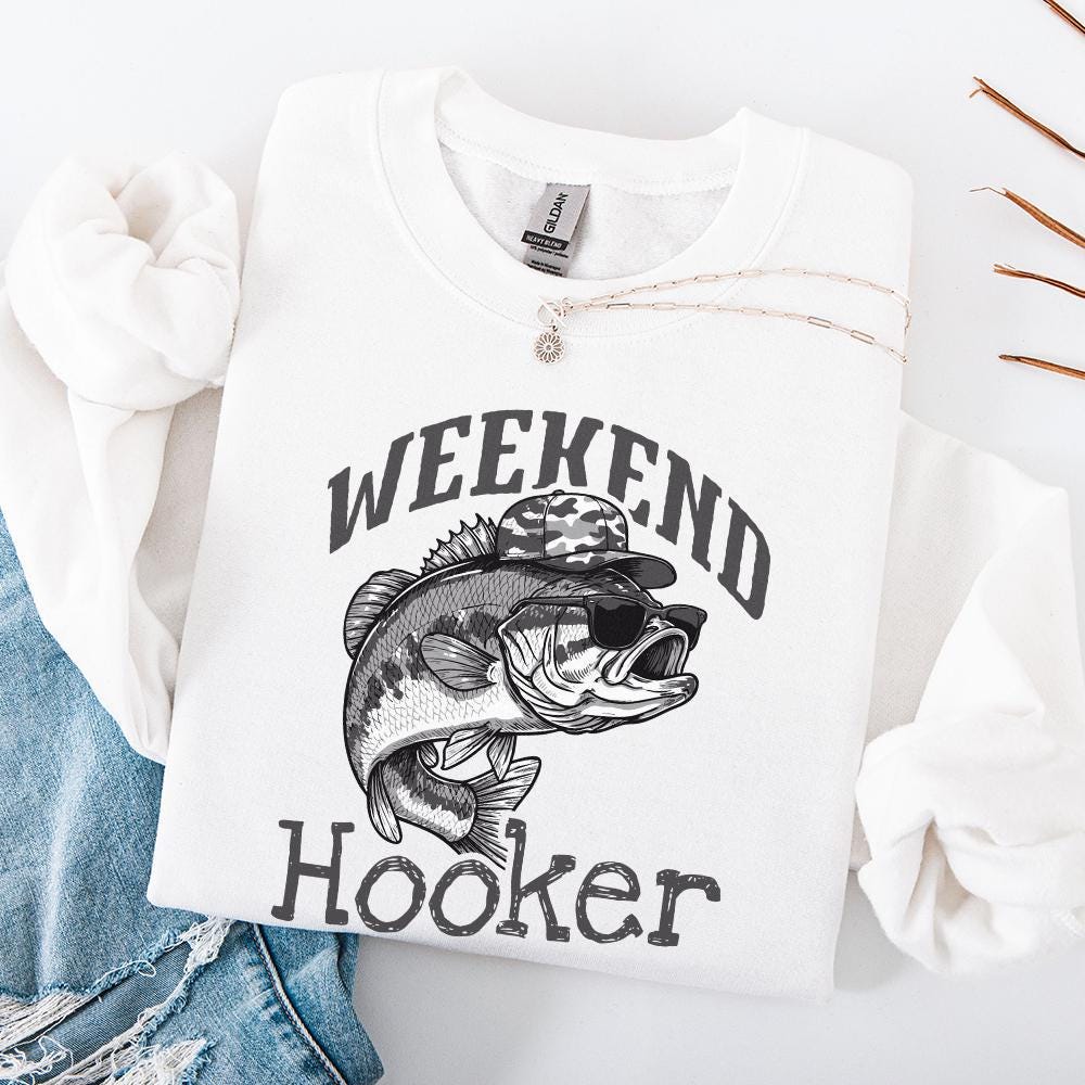 Camo Cap Weekend Hooker PNG, Colorful Fishing - 300 DPI Design for T-Shirt