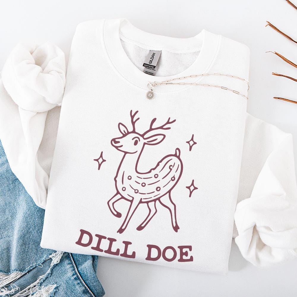 Dill Pickle Shirt PNG, Dill Doe Tee Design - 300 DPI Design for T-Shirt