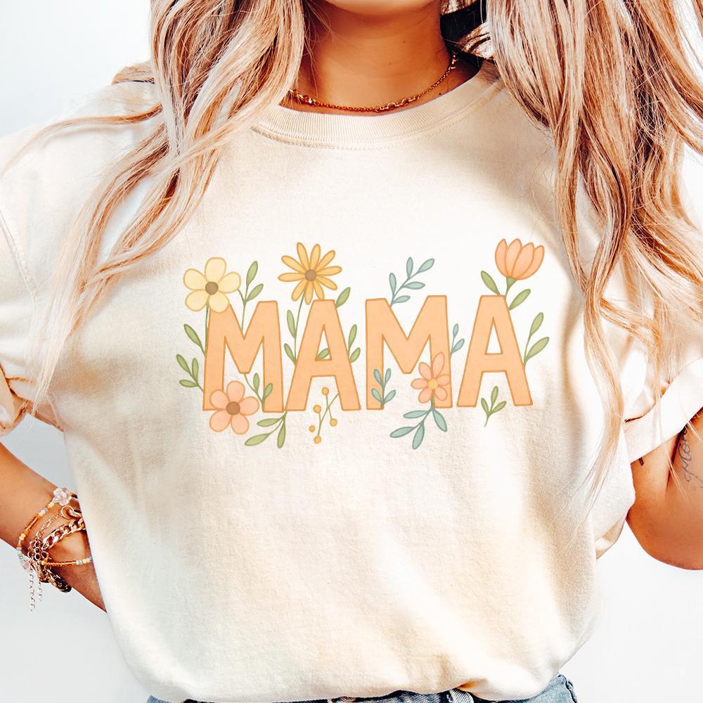 Floral Mama PNG, Mothers Day png - 300 DPI Design for T-Shirt