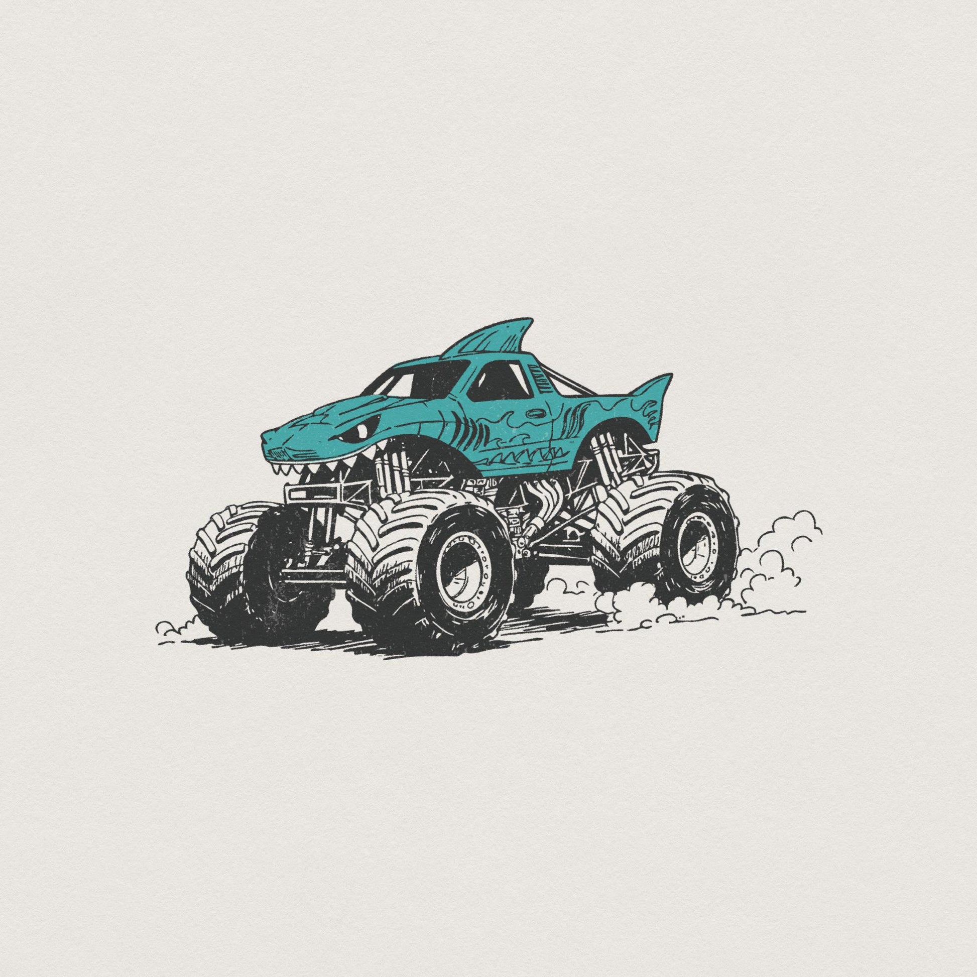 Monster Truck PNG, Unique Truck Art - 300 DPI Design for T-Shirt