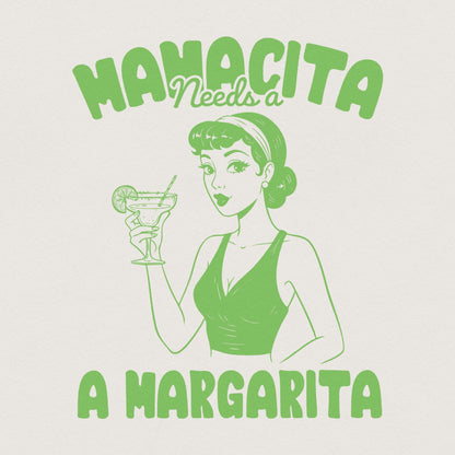 Mamacita Needs A Margarita PNG, Retro Graphic - 300 DPI Design for T-Shirt