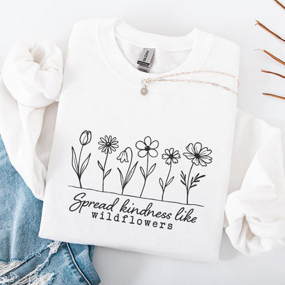 Spread Kindness Like Wildflowers PNG, Wildflower Mom Shirt png - 300 DPI