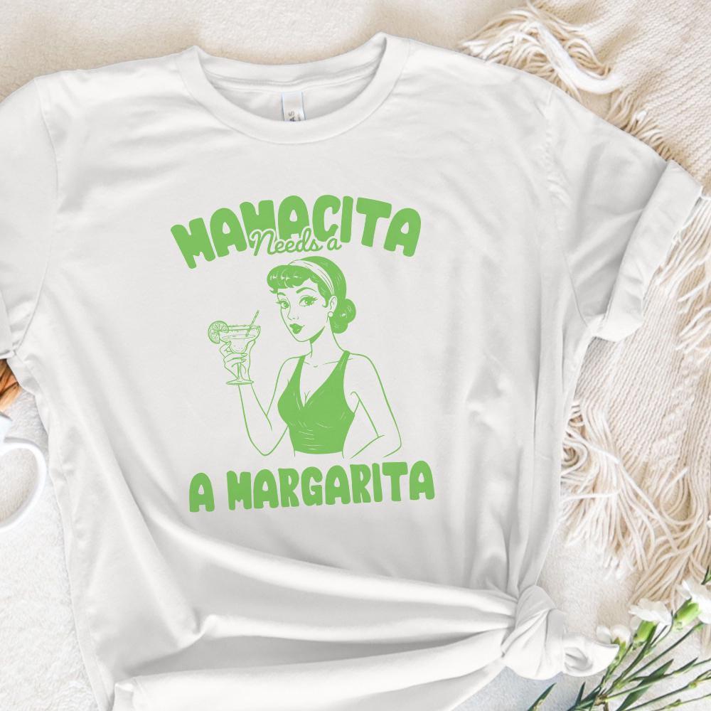 Mamacita Needs A Margarita PNG, Retro Graphic - 300 DPI Design for T-Shirt