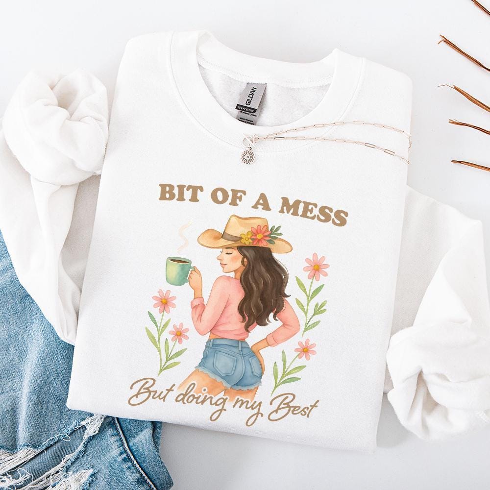 Bit Of A Mess But Doing My Best PNG, Anxiety Funny Design - 300 DPI