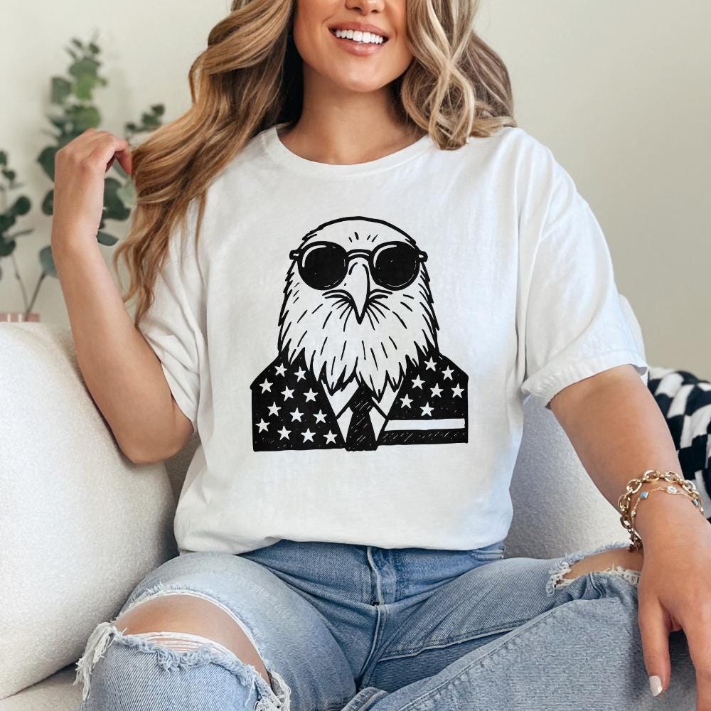 Patriotic 4th of July PNG, American Eagle Vintage Design - 300 DPI Design