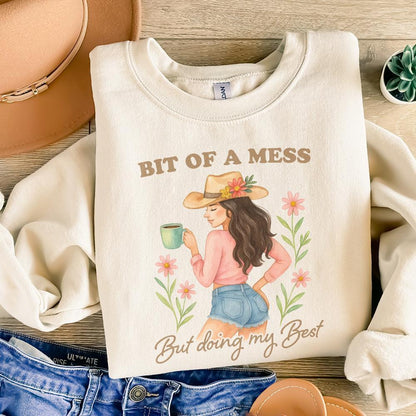 Bit Of A Mess But Doing My Best PNG, Anxiety Funny Design - 300 DPI