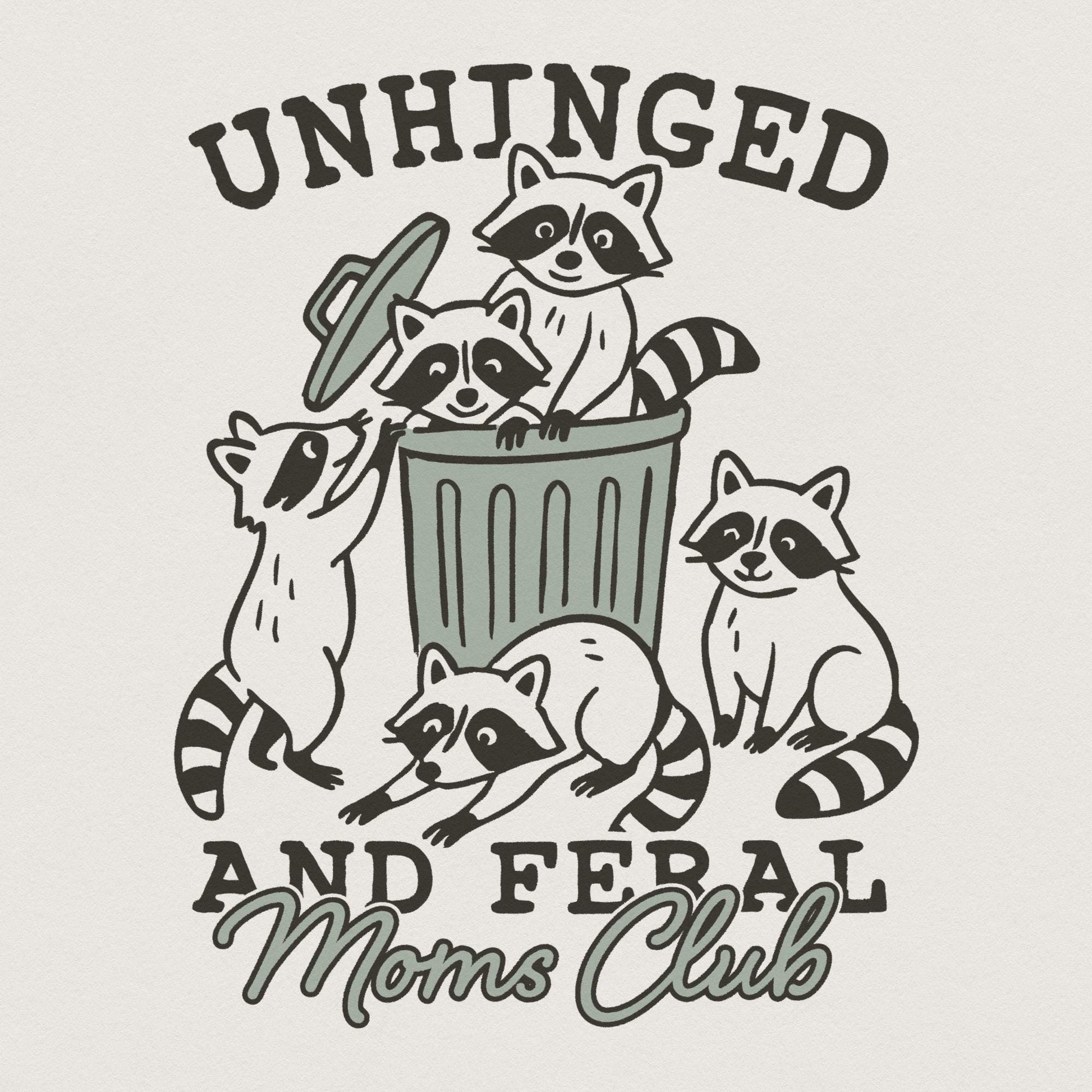 Unhinged Feral PNG, Raccoon Opossum PNG - 300 DPI Design for T-Shirt