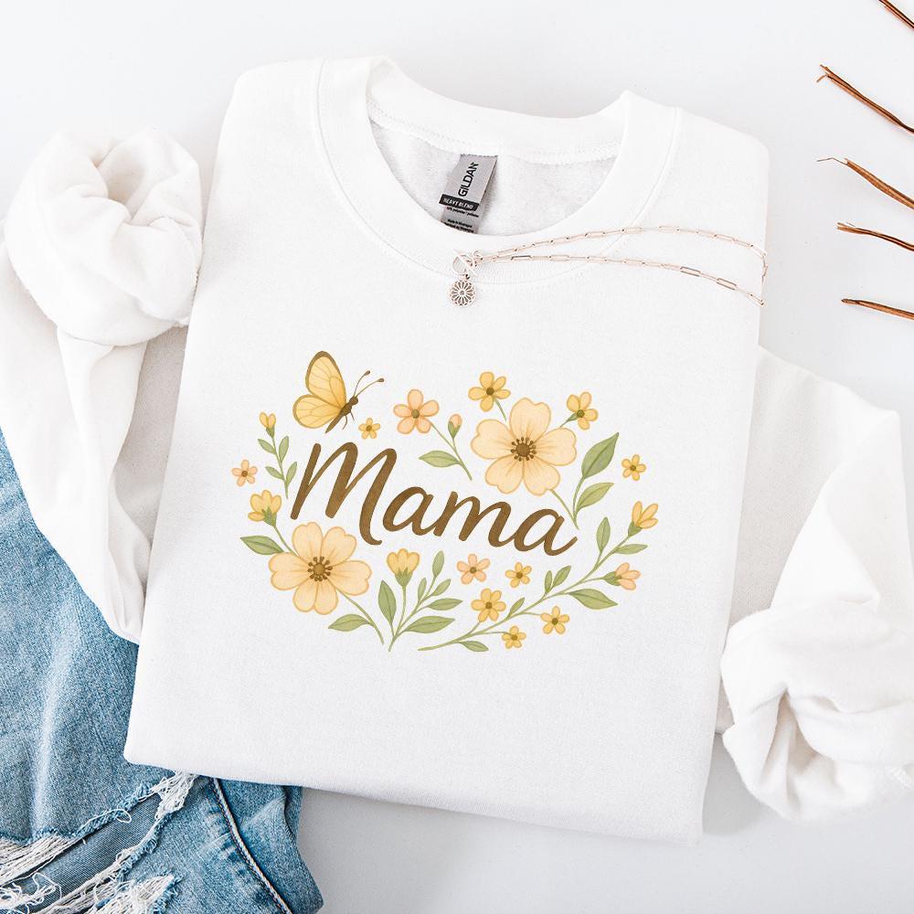 Floral Mama Coquette Bow PNG, Mama Floral PNG - 300 DPI Design for T-Shirt