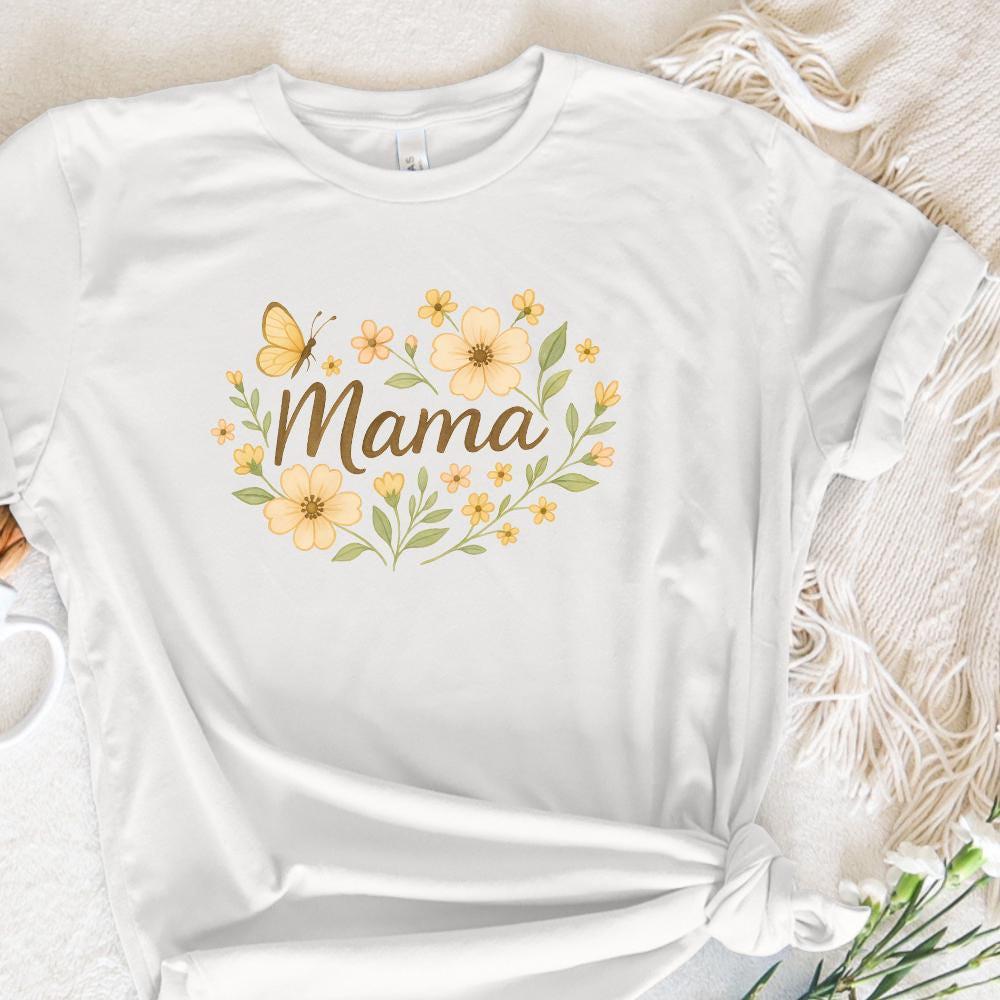 Floral Mama Coquette Bow PNG, Mama Floral PNG - 300 DPI Design for T-Shirt