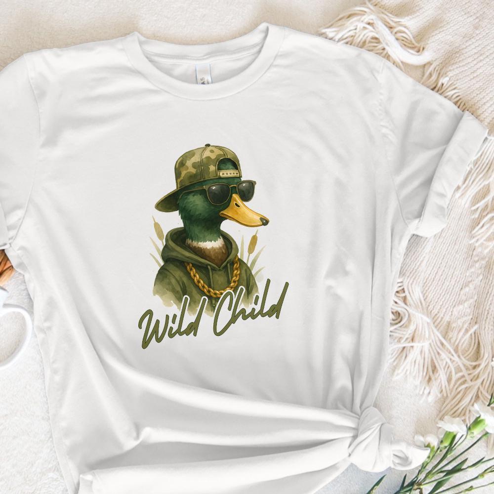 Wild Child Duck Hunting PNG, Funny Duck Hunt Design - 300 DPI Design for