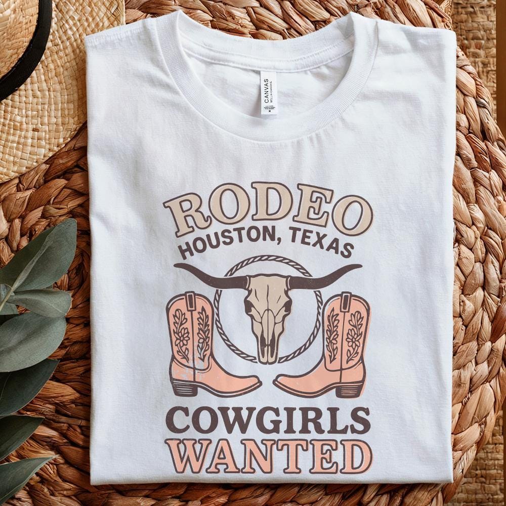 Rodeo Texas Cowgirl Retro PNG, Distressed Cowgirl Boots - 300 DPI Design