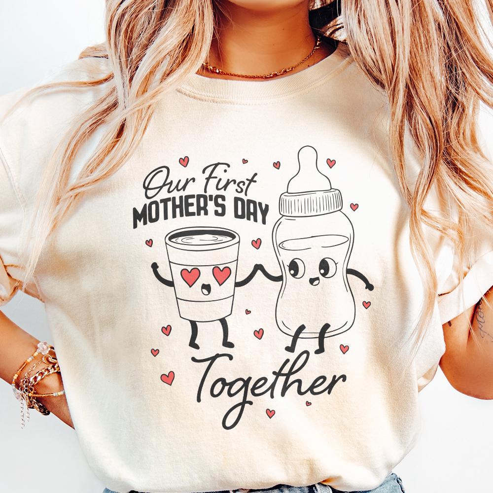 Our First Mothers Day Together PNG, Matching Mom and Baby - 300 DPI