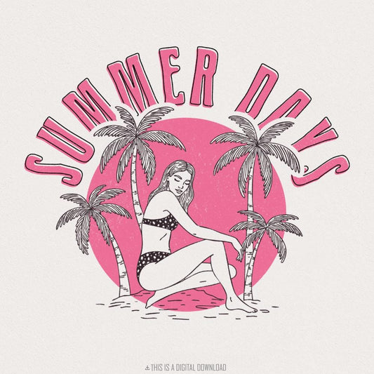 Retro Summer png PNG, Summer Shirt Design - 300 DPI Design for T-Shirt