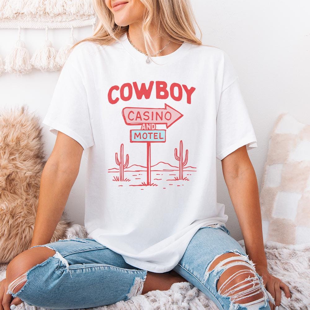 Cowboy Casino Motel Digital Download, Western PNG Designs - 300 DPI
