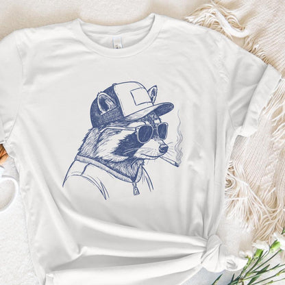 Raccoon Mullet Trucker Hat PNG, Redneck Animals - 300 DPI Design for