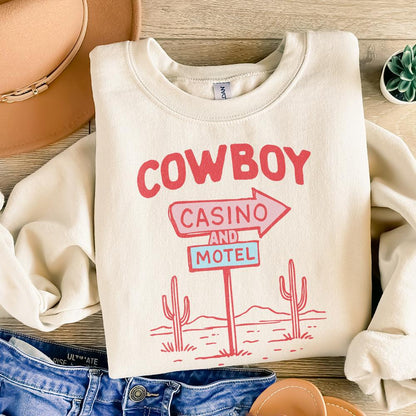 Cowboy Casino Motel Digital Download, Western PNG Designs - 300 DPI