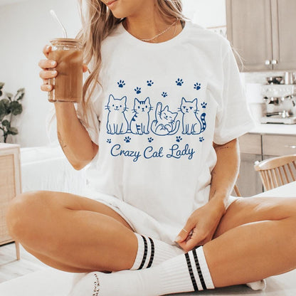 Crazy Cat Lady Sublimation Design, Funny Cat PNG - 300 DPI Design for