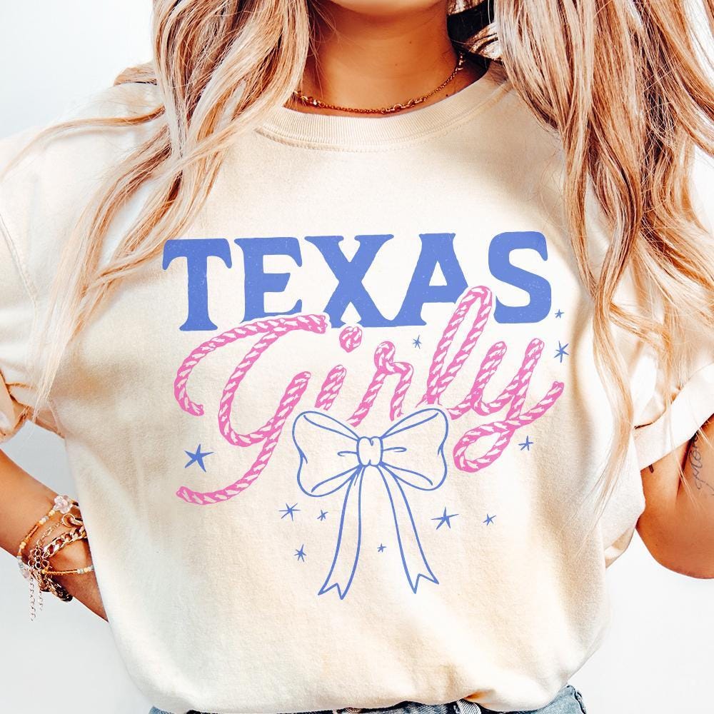 Texas Girly png, Coquette Cowgirl png - 300 DPI Design for T-Shirt