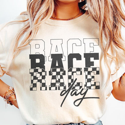 Race Day PNG, Race Day Vibes png - 300 DPI Design for T-Shirt