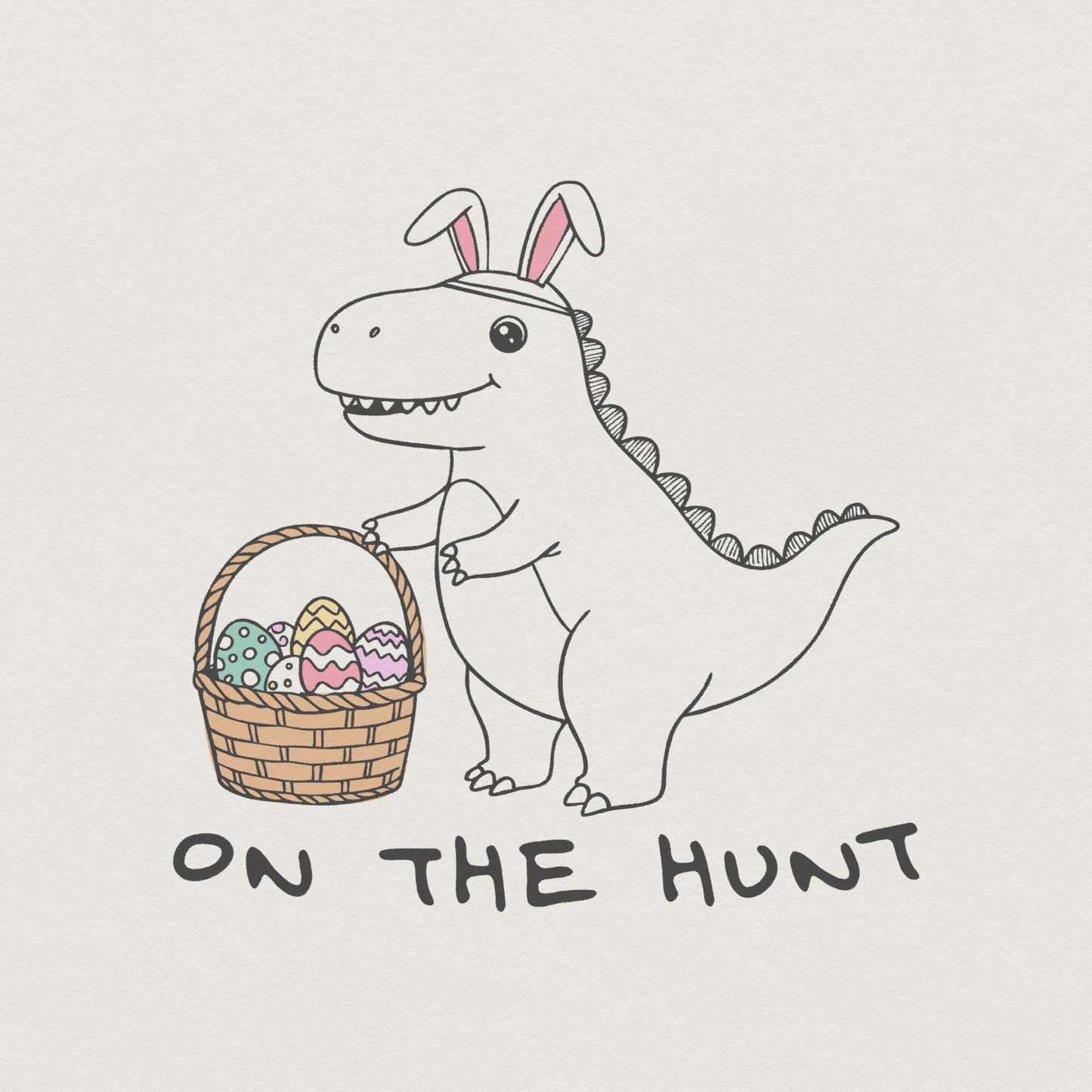 Dino Easter PNG, Retro Easter Design - 300 DPI Design for T-Shirt