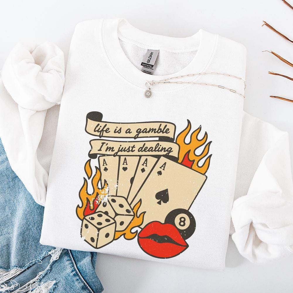 Retro Cowboy Design, Western Playing Card PNG - 300 DPI Design for T-Shirt