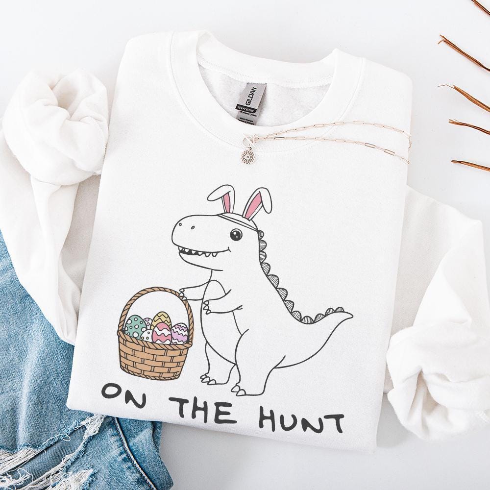 Dino Easter PNG, Retro Easter Design - 300 DPI Design for T-Shirt