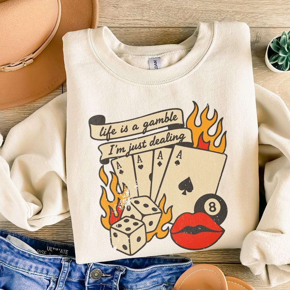 Retro Cowboy Design, Western Playing Card PNG - 300 DPI Design for T-Shirt