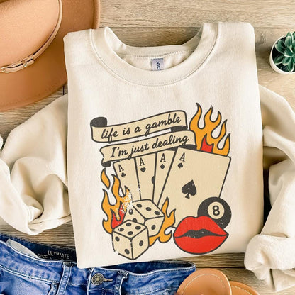 Retro Cowboy Design, Western Playing Card PNG - 300 DPI Design for T-Shirt