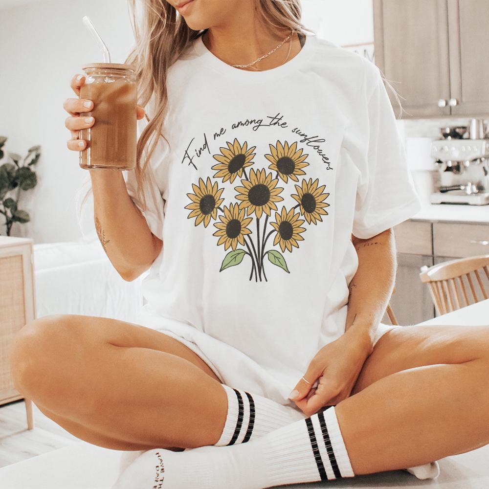 Find Me Among the Sunflowers PNG, Spring Floral - 300 DPI Design for