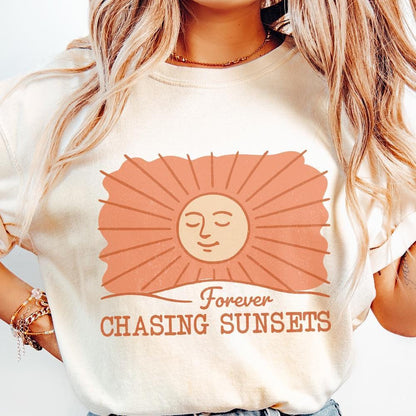 Chasing Sunset PNG, Sublimation Designs - 300 DPI Design for T-Shirt